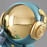 Kung Fu Astronaut Sculpture LED Floor Lamp with USB Charging and Resin Base