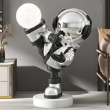 Kung Fu Astronaut Sculpture LED Floor Lamp with USB Charging and Resin Base