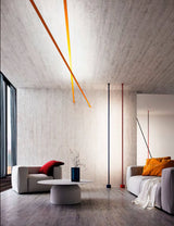 Modern Flexible Textile Floor to Ceiling LED Lamp Tension Based Adjustable Strip Lighting