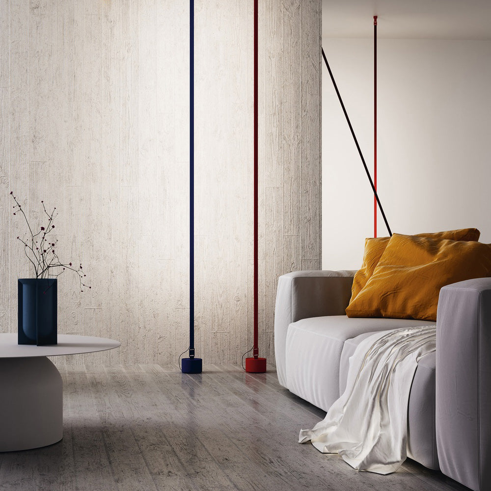 Modern Flexible Textile Floor to Ceiling LED Lamp Tension Based Adjustable Strip Lighting