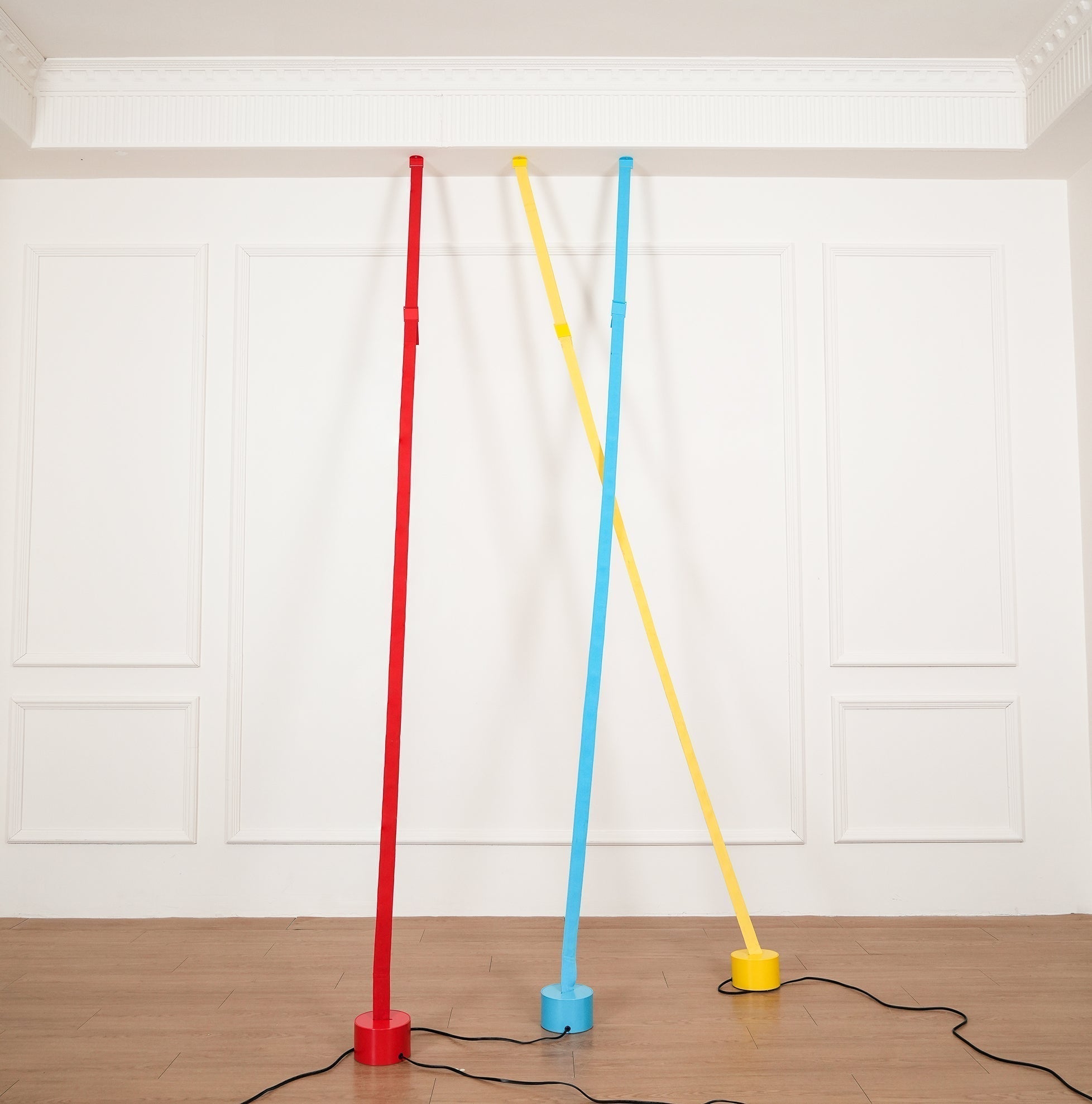 Modern Flexible Textile Floor to Ceiling LED Lamp Tension Based Adjustable Strip Lighting