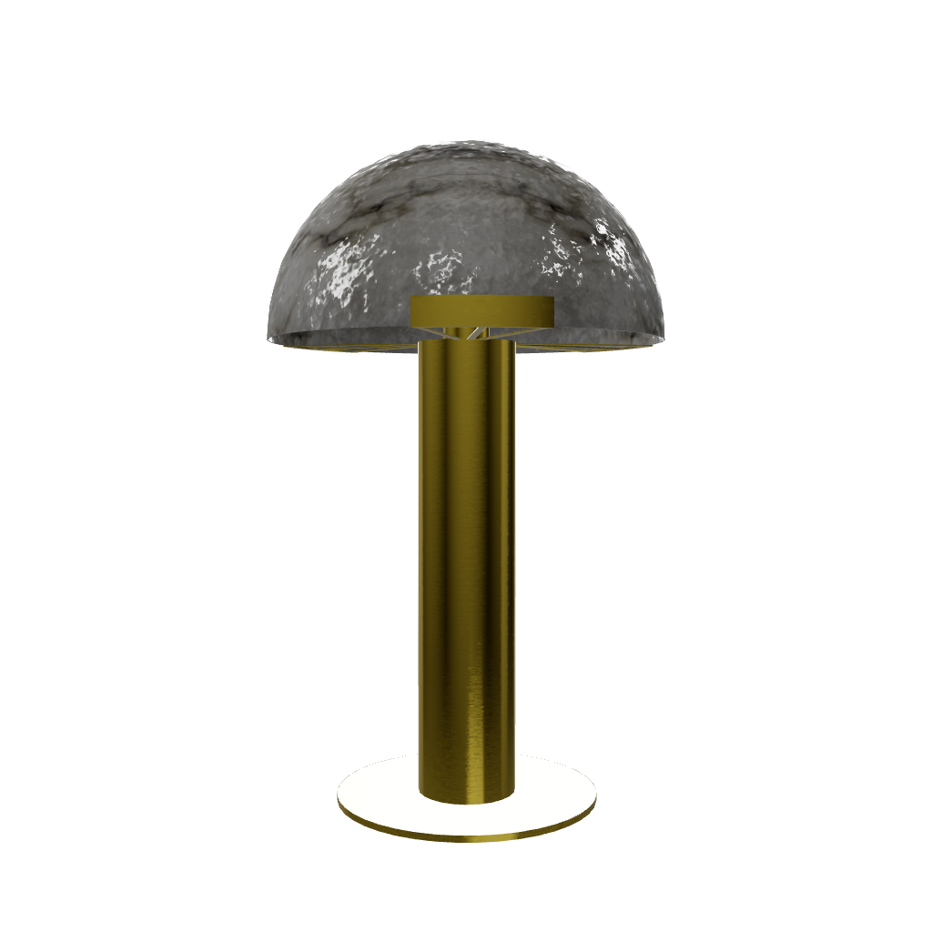Contemporary Alabaster Stone Table Lamp with Bronze Finish for Luxury Bedroom and Office Lighting