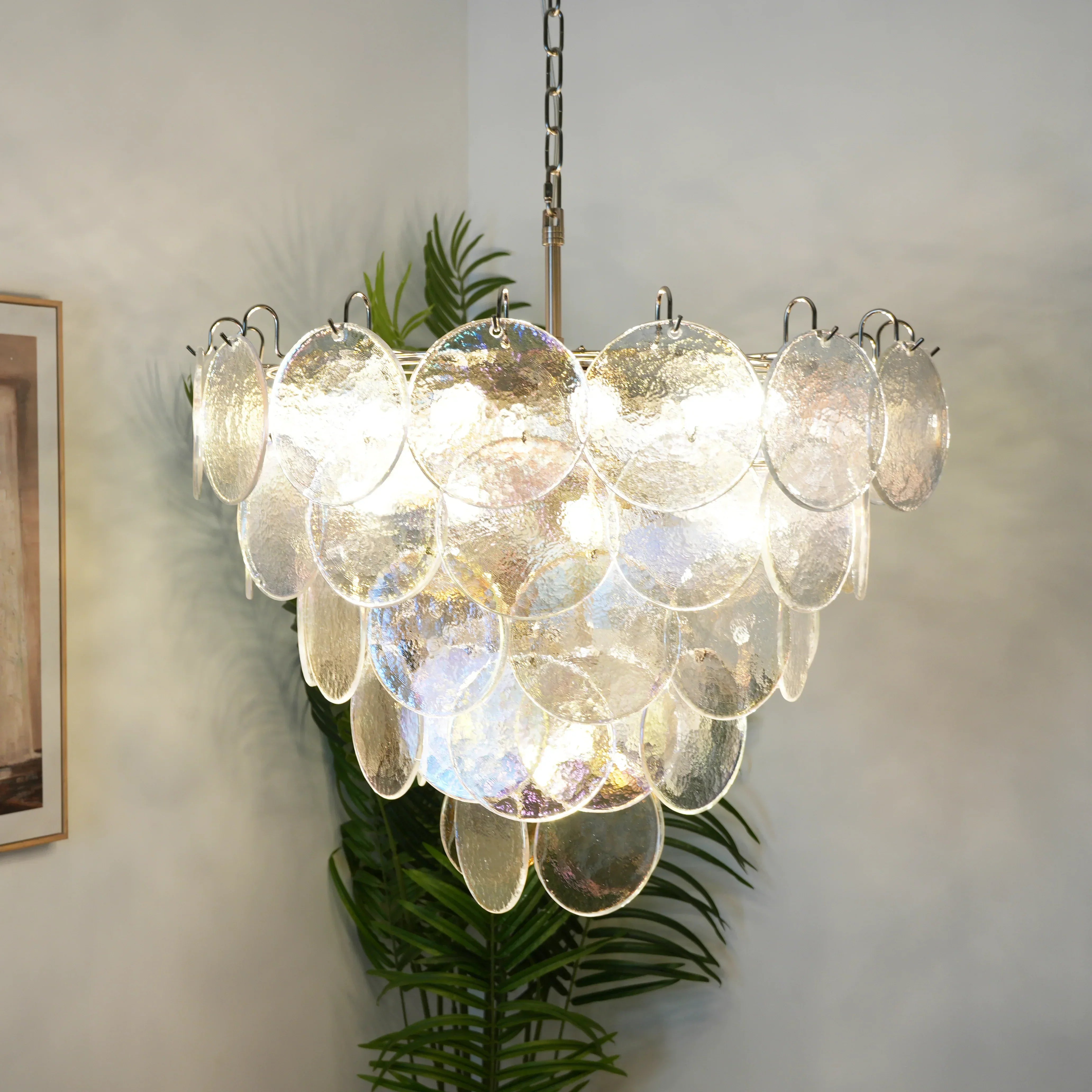 murano-style-iridescent-glass-disc-chandelier-elegant-modern-round-pendant-light
