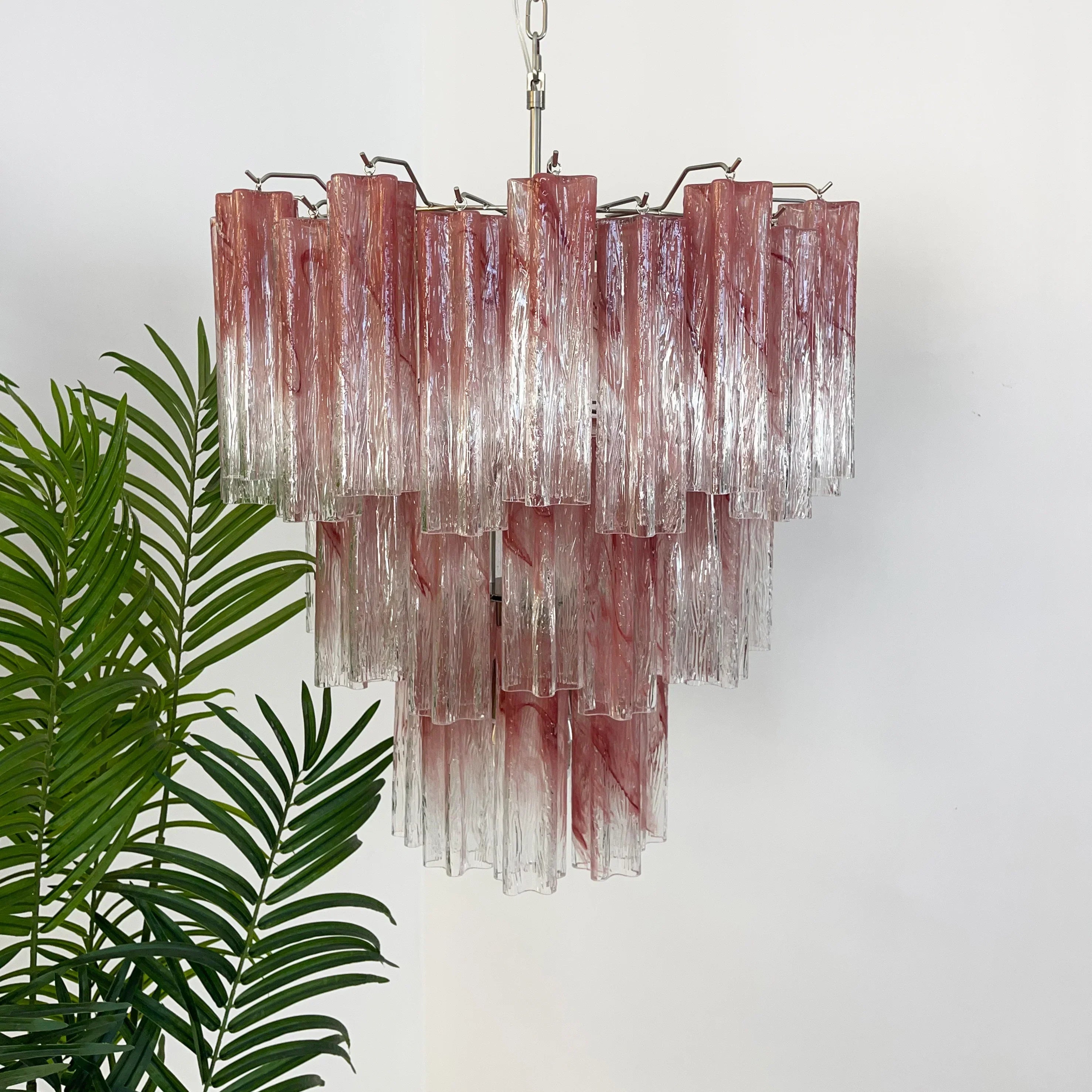 luxury-murano-pink-star-glass-chandelier-rose-gold-and-chrome-finish-ceiling-light