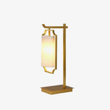 Elise Elegant Brass Table Lamp with White Fabric Drum Shade for Office and Living Room