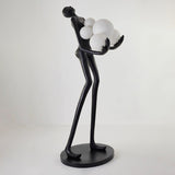 Modern Artistic Embrace Sculpture Floor Lamp with Radiant LED Glass Spheres