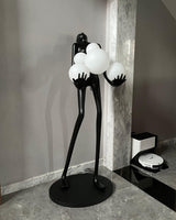 Modern Artistic Embrace Sculpture Floor Lamp with Radiant LED Glass Spheres