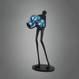 Modern Artistic Embrace Sculpture Floor Lamp with Radiant LED Glass Spheres