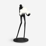 Modern Artistic Embrace Sculpture Floor Lamp with Radiant LED Glass Spheres