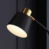 Emmental Mid Century Modern Slender Iron Floor Lamp with Adjustable Shade Gold Finish