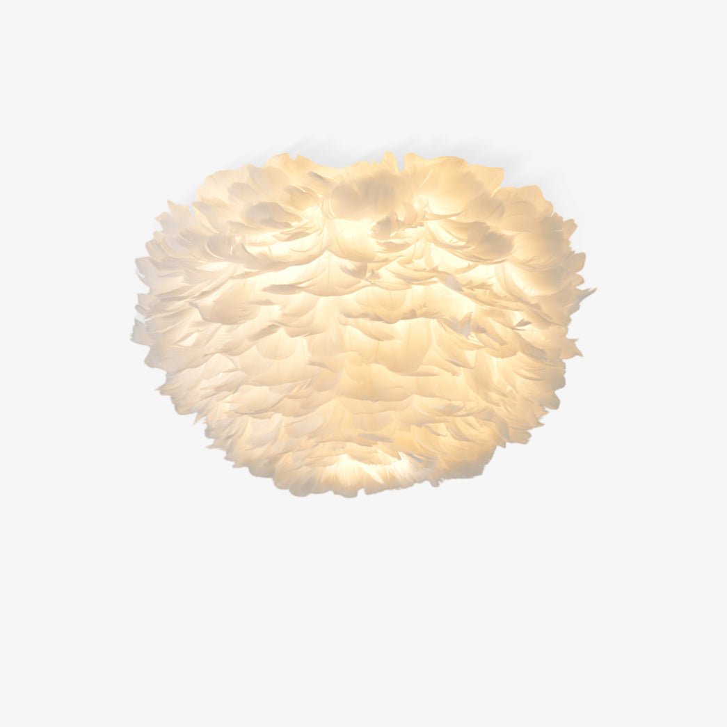 Modern Goose Feather Ceiling Lamp for Bedroom and Living Room Decor