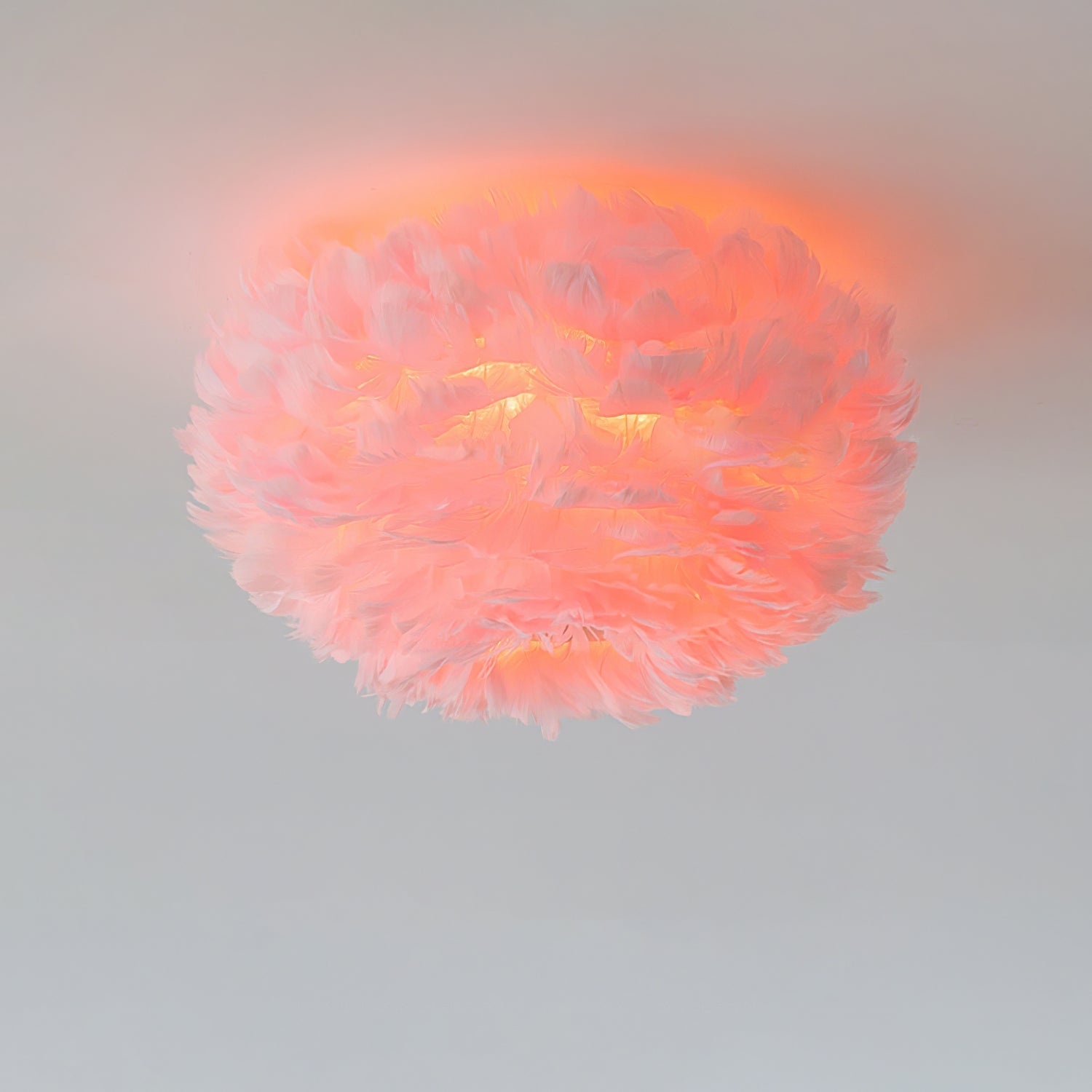 Modern Goose Feather Ceiling Lamp for Bedroom and Living Room Decor