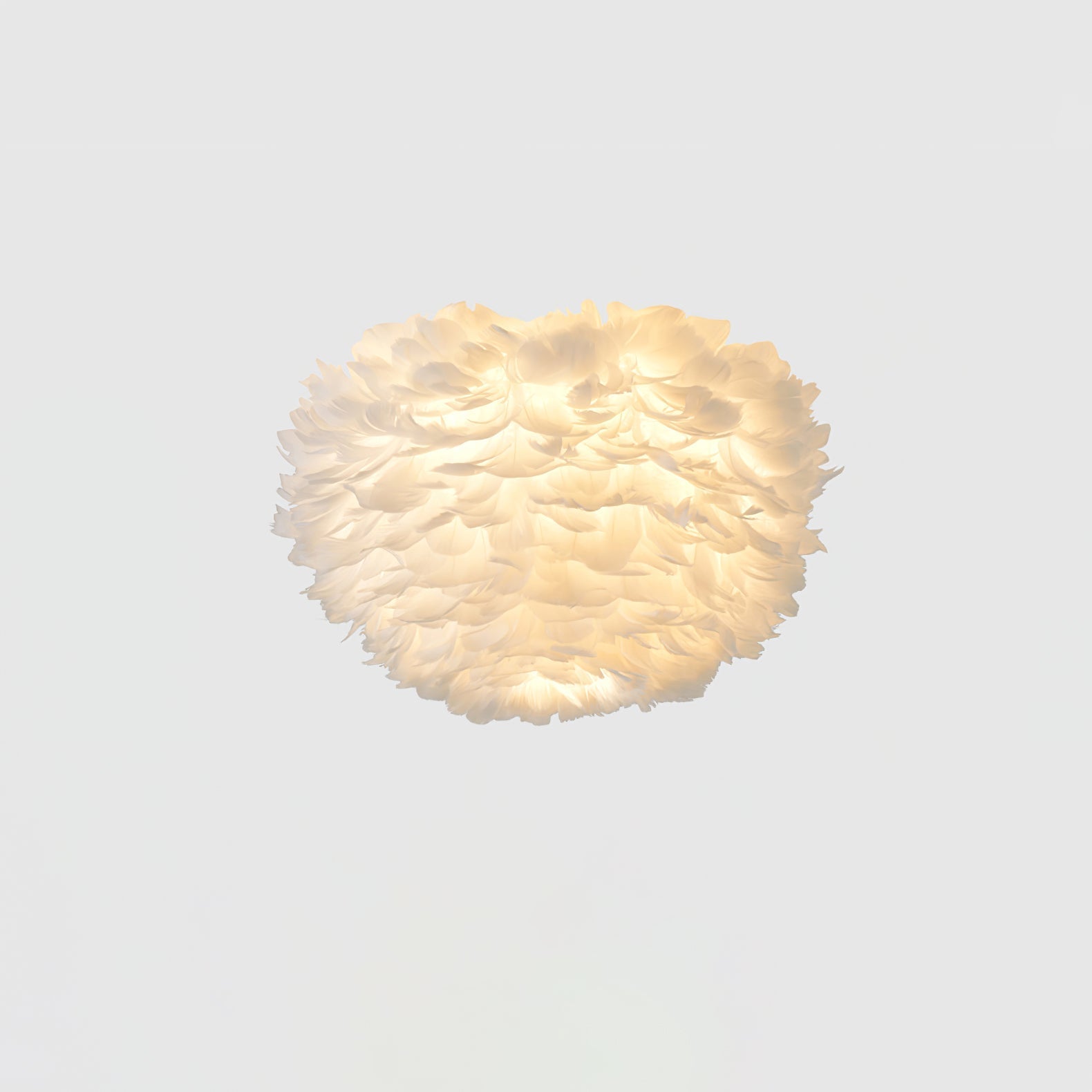 Modern Goose Feather Ceiling Lamp for Bedroom and Living Room Decor
