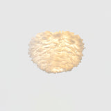 Modern Goose Feather Ceiling Lamp for Bedroom and Living Room Decor