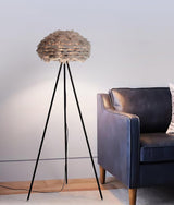 Modern Eos Style Natural White Feather Floor Lamp for Elegant Living Room Lighting