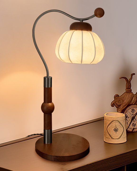 mid-century-modern-silk-fiber-pumpkin-table-lamp-with-ash-wood-base-for-bedside-lighting