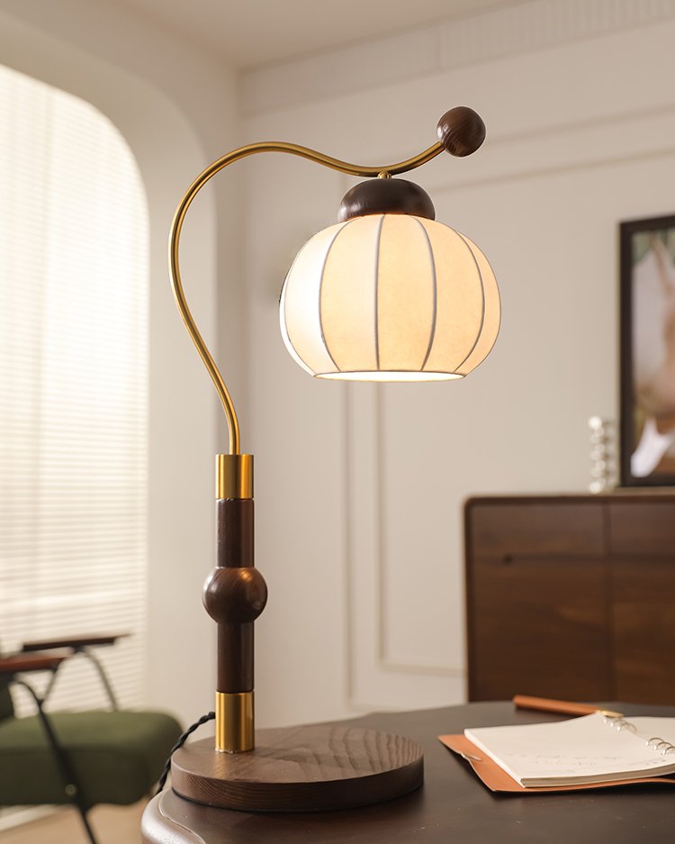 mid-century-modern-silk-fiber-pumpkin-table-lamp-with-ash-wood-base-for-bedside-lighting