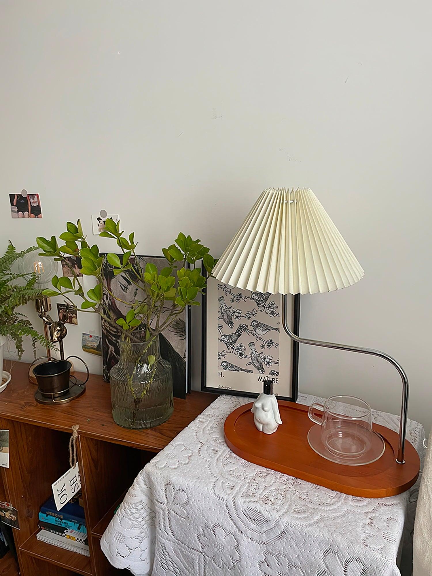 Elegant Eterna TL Fabric Shade Table Lamp for Bedroom and Hotel Side Tables