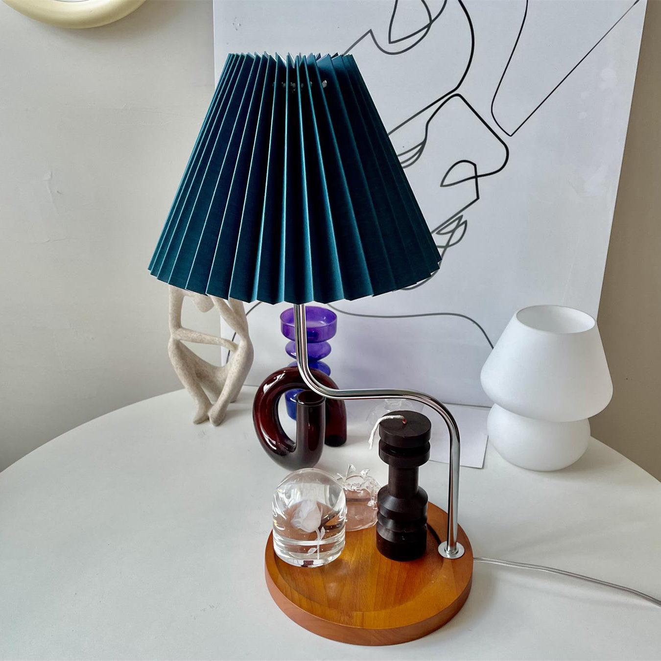 Elegant Eterna TL Fabric Shade Table Lamp for Bedroom and Hotel Side Tables
