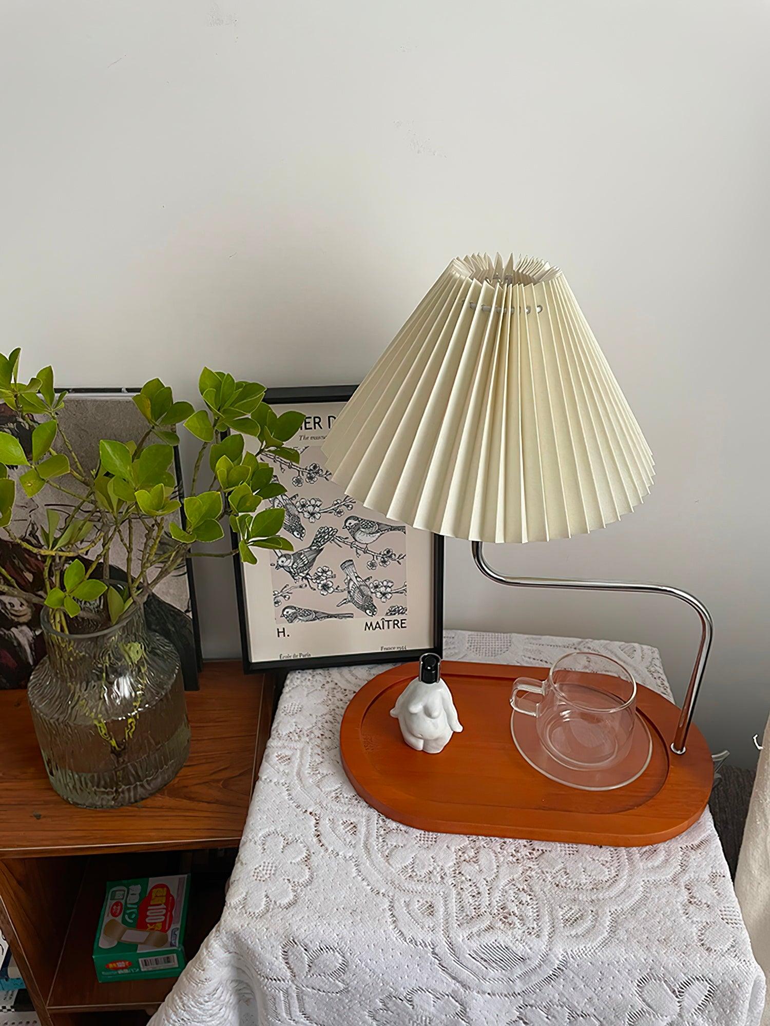 Elegant Eterna TL Fabric Shade Table Lamp for Bedroom and Hotel Side Tables