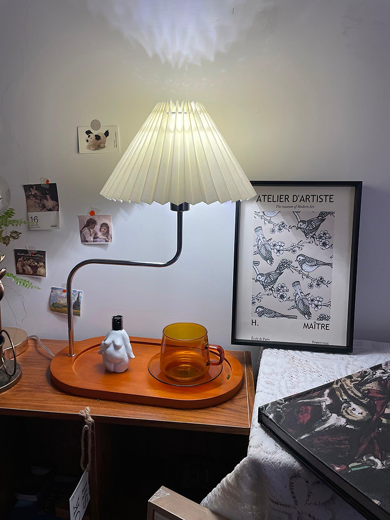 Elegant Eterna TL Fabric Shade Table Lamp for Bedroom and Hotel Side Tables