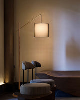 mid-century-modern-walnut-wood-arched-floor-lamp-with-fabric-drum-shade-standing-light
