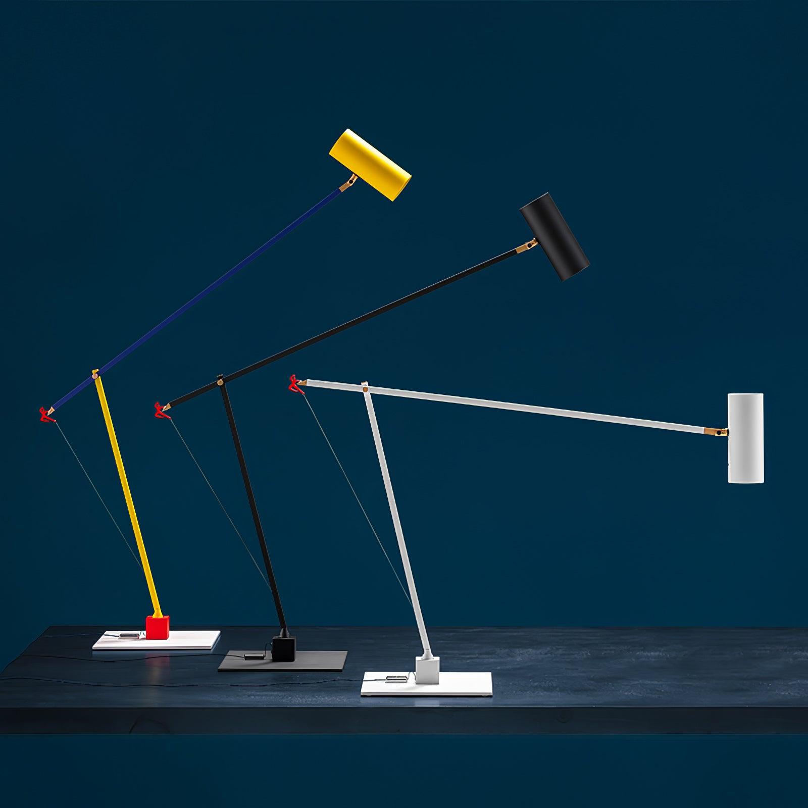 Modern Ettorino LED Table Lamp with Adjustable Arm for Task Lighting and Home Office