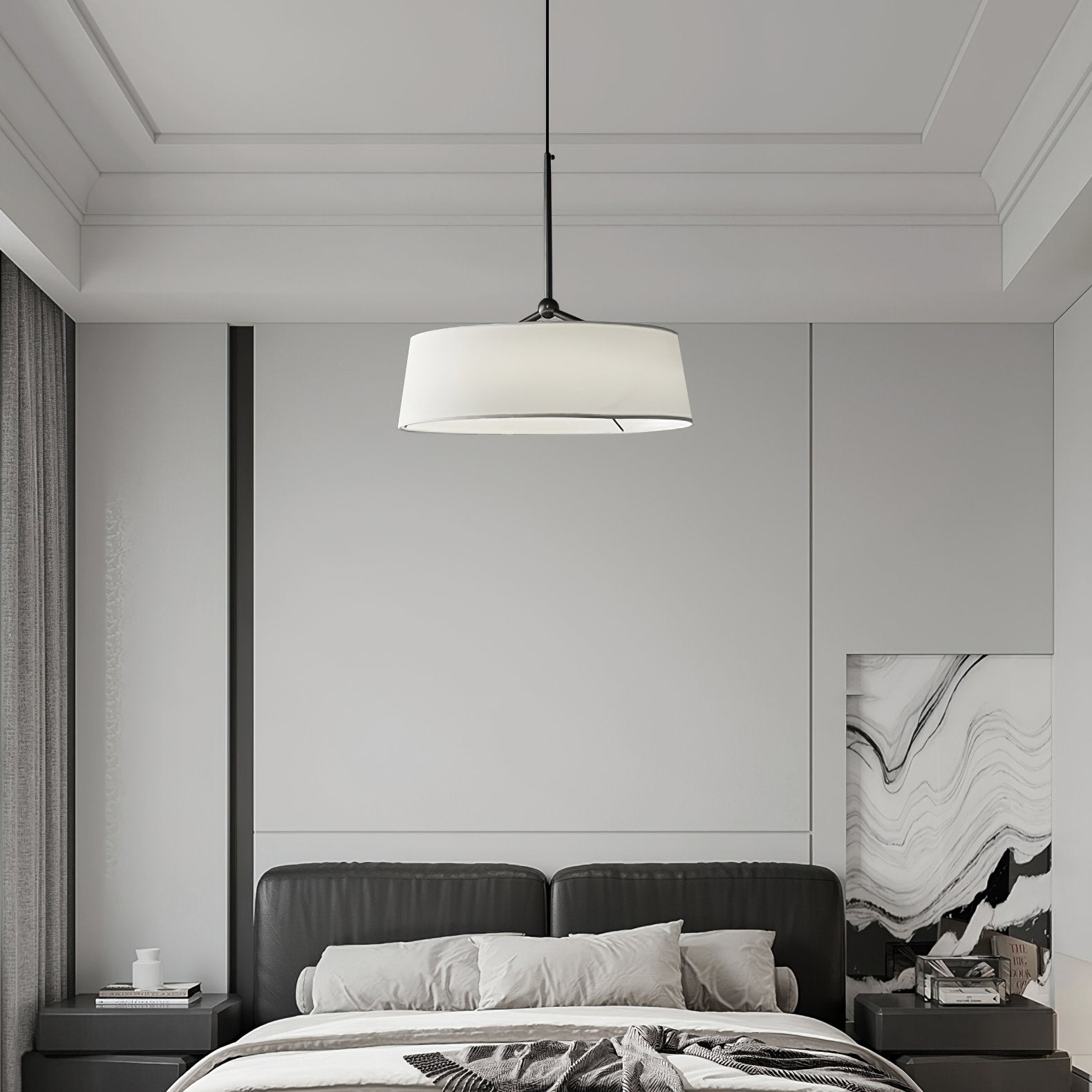 modern-copper-and-fabric-shade-pendant-light-integrated-led-dining-room-ceiling-fixture