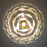 murano-style-transparent-glass-sheet-chandelier-with-gold-chrome-nickel-metal-frame