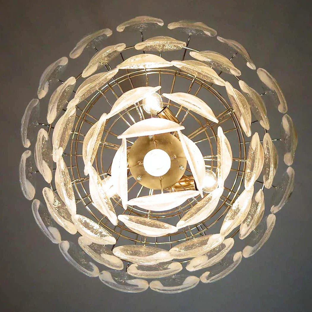 murano-style-transparent-glass-sheet-chandelier-with-gold-chrome-nickel-metal-frame