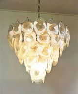 murano-style-transparent-glass-sheet-chandelier-with-gold-chrome-nickel-metal-frame