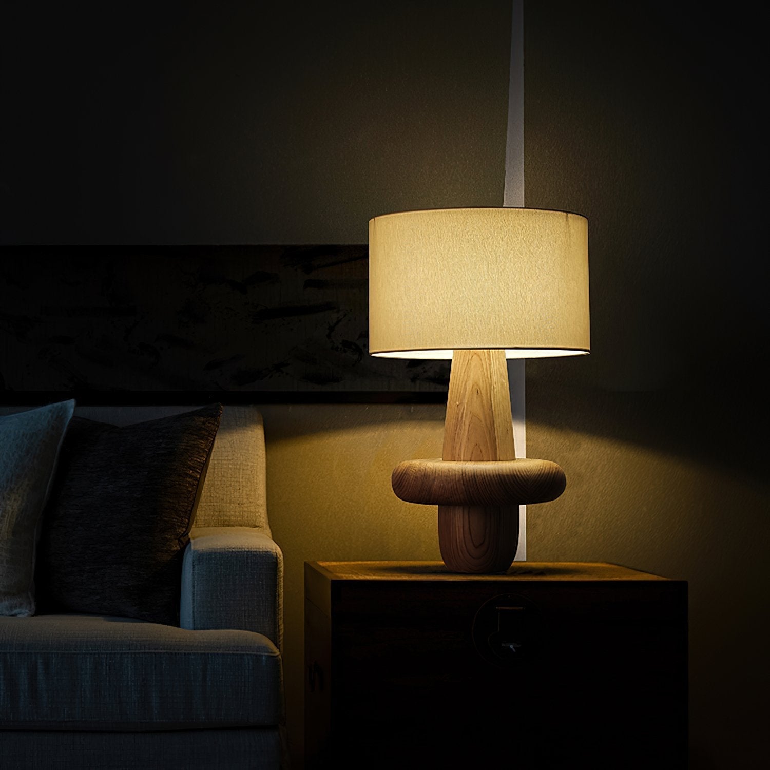 modern-eyelet-table-lamp-with-solid-wood-base-and-white-cloth-shade-for-bedside-lighting
