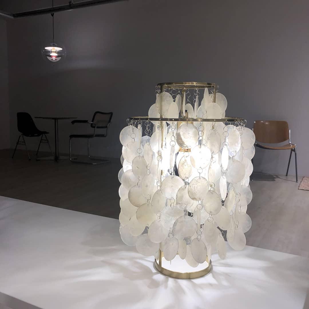 Natural Mother of Pearl Shell Table Lamp Round Coastal Bedside Light for Modern Interiors