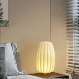 Modern Fabric Wood Minimalist Table Lamp with Integrated LED for Bedroom and Living Room