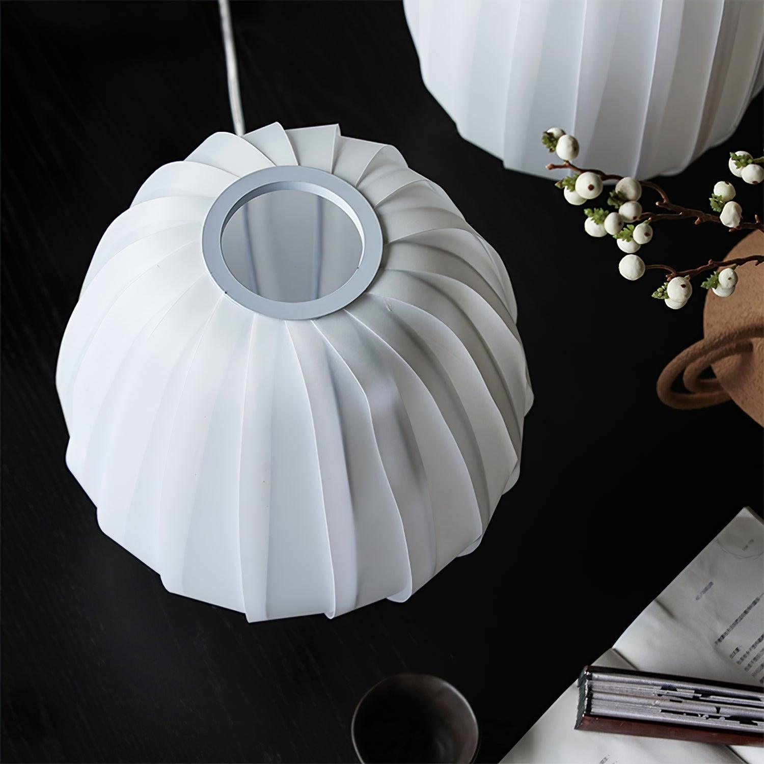 Modern Fabric Wood Minimalist Table Lamp with Integrated LED for Bedroom and Living Room