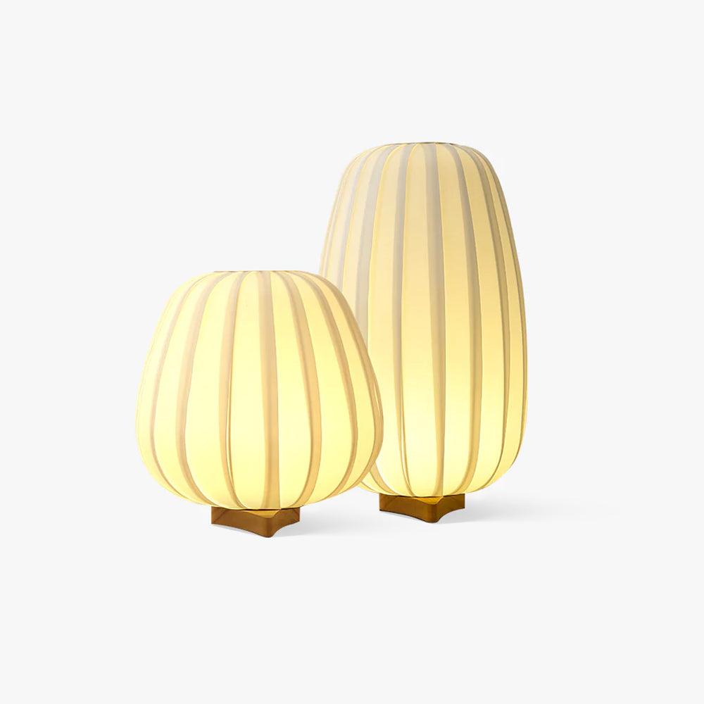 Modern Fabric Wood Minimalist Table Lamp with Integrated LED for Bedroom and Living Room