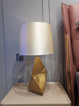 modern-gold-asymmetrical-faceted-table-lamp-with-polyhedral-metal-base-and-fabric-shade