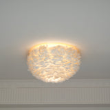Modern Goose Feather Ceiling Lamp for Bedroom and Living Room Decor