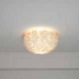 Modern Goose Feather Ceiling Lamp for Bedroom and Living Room Decor