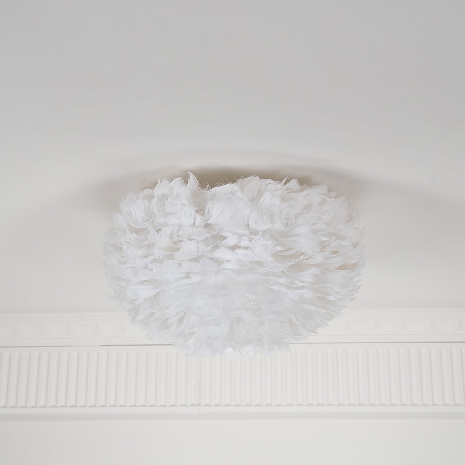 Modern Goose Feather Ceiling Lamp for Bedroom and Living Room Decor