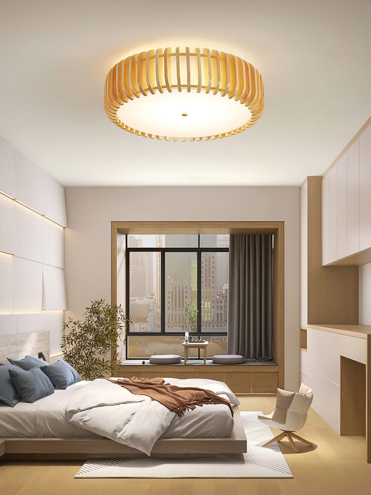 modern-yellow-wooden-fence-flush-mount-led-ceiling-light-with-three-color-changing-modes