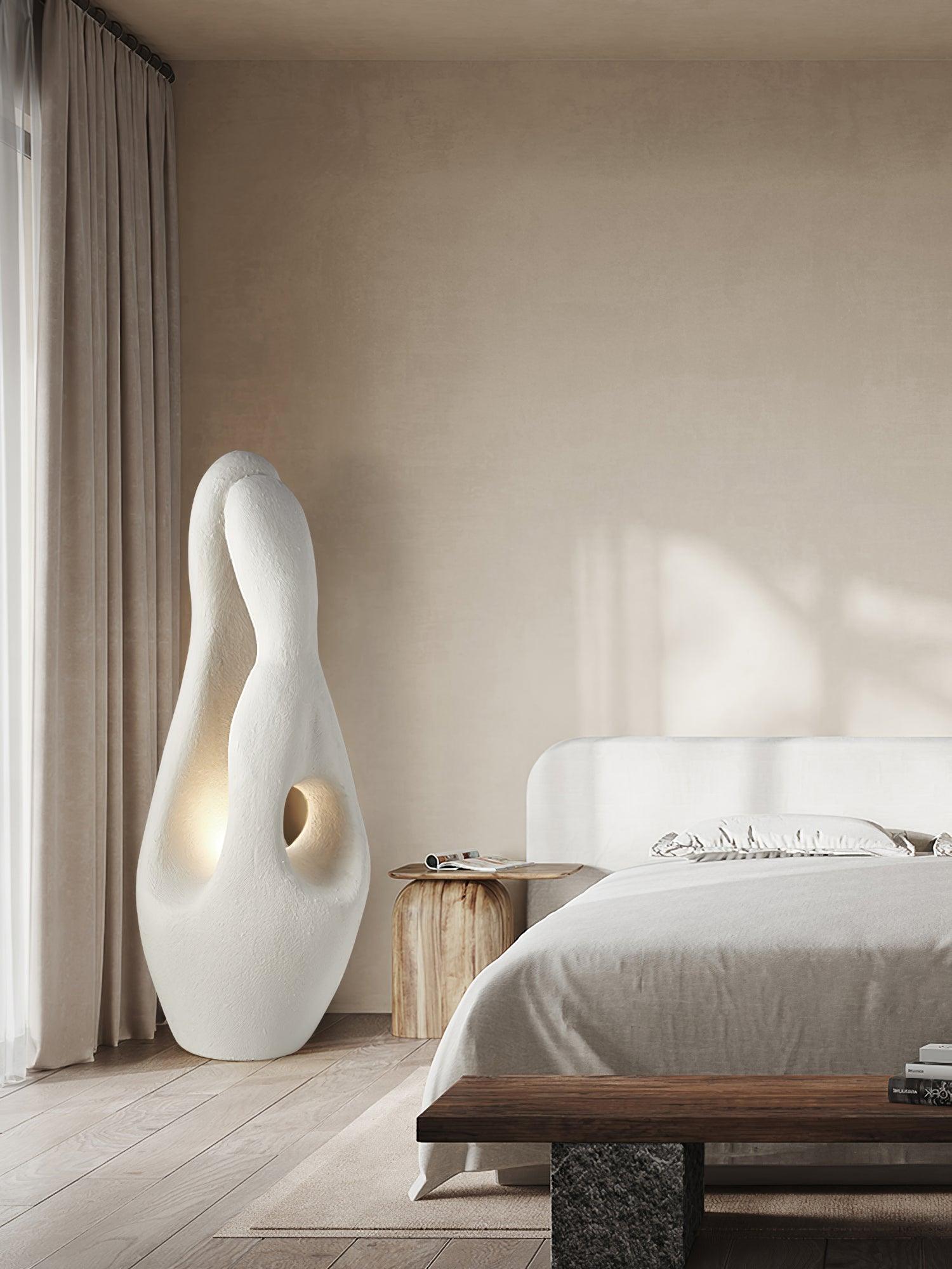 Modern Organic Sculptural Standing Lamp for Contemporary Interior Decor and Ambient Living Room Lighting