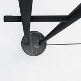 Modern Filo Floor Lamp with Black Marble Base and Rotatable Leaf Design LED Light