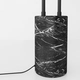 Modern Filo Floor Lamp with Black Marble Base and Rotatable Leaf Design LED Light
