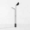 Modern Filo Floor Lamp with Black Marble Base and Rotatable Leaf Design LED Light