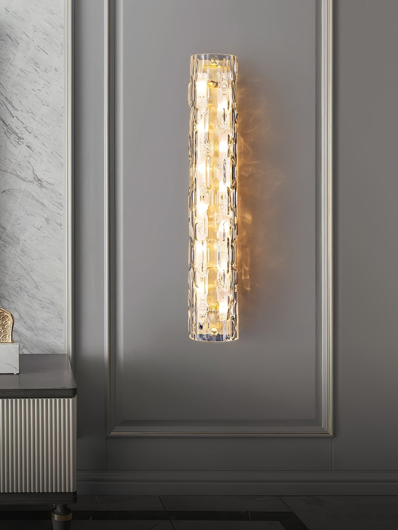 modern-brass-and-water-grained-glass-led-wall-sconce-light-set-of-2