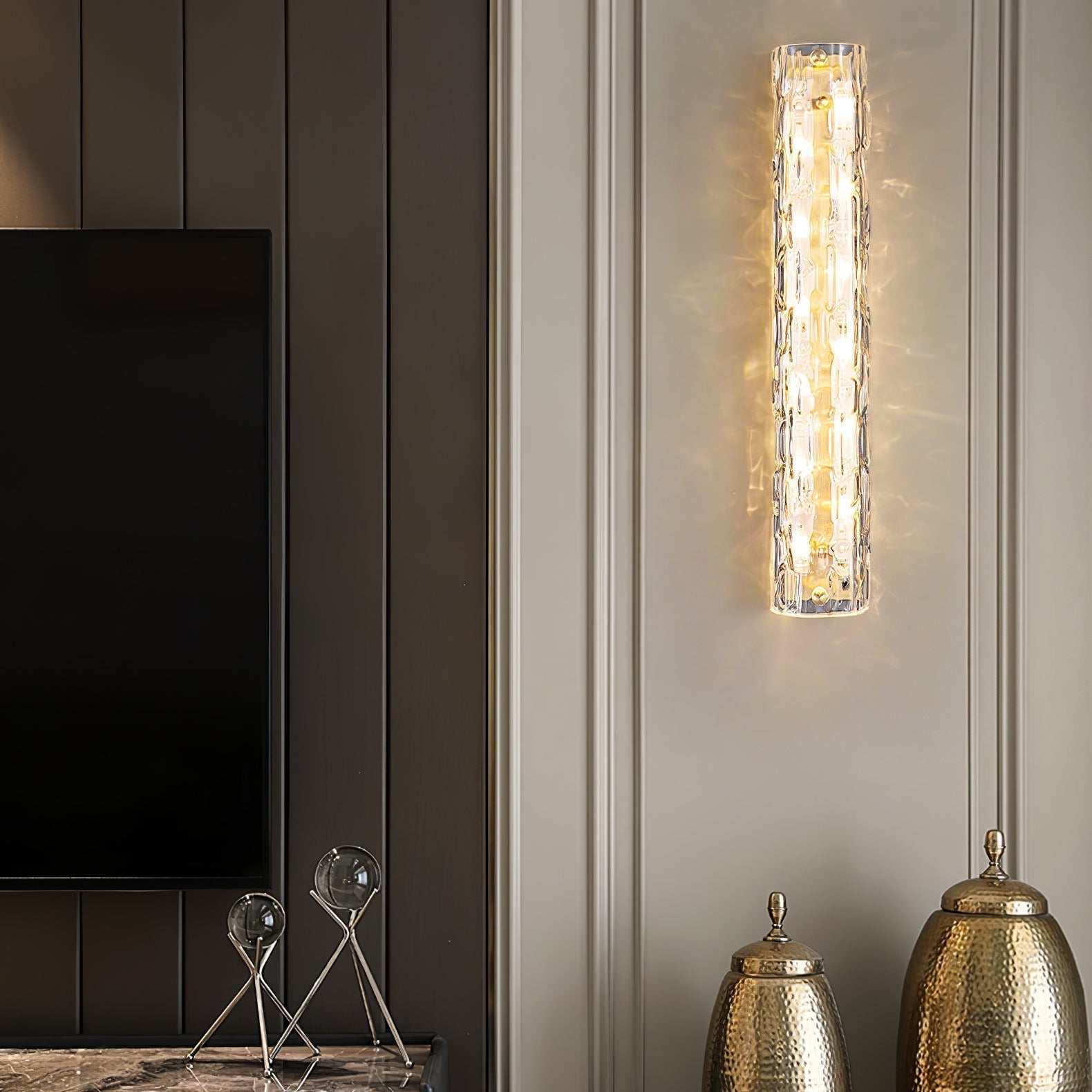 modern-brass-and-water-grained-glass-led-wall-sconce-light-set-of-2