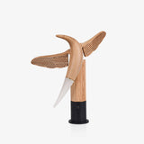 Fire Dancer Sculptural LED Table Lamp Modern Wood and Metal Designer Task Light for Interiors