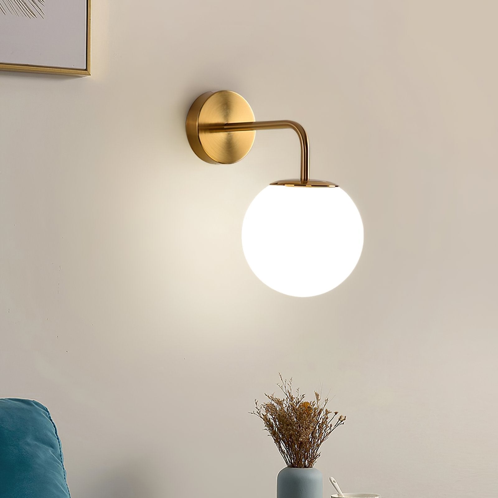 elegant-brass-fishing-wall-light-with-white-glass-globe-shade-for-indoor-decor