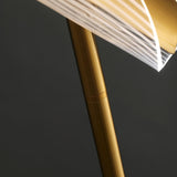 Modern Flame Shaped Acrylic Table Lamp with Gold Metal Base and Integrated LED